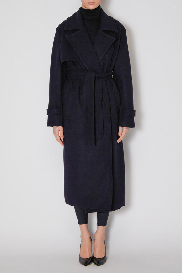 Kaos Trench Coat Navy