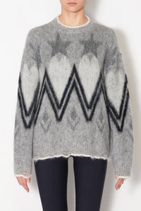 Kaos Chevron/Star Knit Jumper Grey