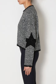 Kaos Tweed Knit Jumper Black/Off-white