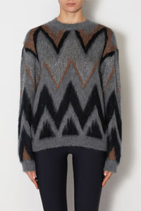 Kaos Chevron Knit Sweater Grey/Bronze