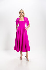 Kevan Jon Nancy Flare Dress Bright Pink