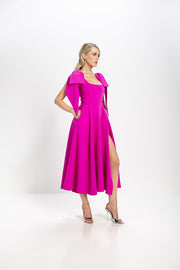 Kevan Jon Nancy Flare Dress Bright Pink