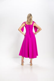 Kevan Jon Nancy Flare Dress Bright Pink