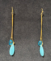 Kybalion Aqua Chalcedony Earrings