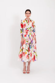 Lavi Couture Ninni Dress Floral Print Cream