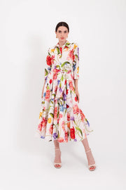 Lavi Couture Ninni Dress Floral Print Cream