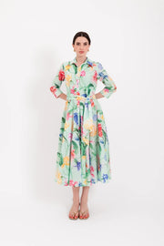 Lavi Couture Ninni Dress Floral Print Green