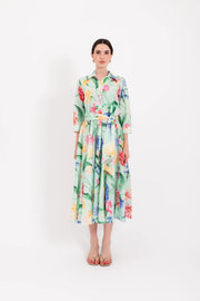 Lavi Couture Ninni Dress Floral Print Green