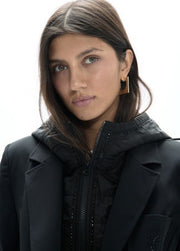 Lola Casademunt Technical Blazer With Quilted Vest Black