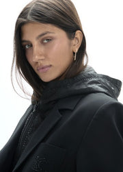 Lola Casademunt Technical Blazer With Quilted Vest Black