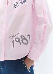 Lola Casademunt Poplin Shirt With Patches Pink