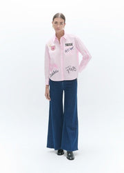 Lola Casademunt Poplin Shirt With Patches Pink