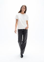 Lola Casademunt T-Shirt With Pearls & Rhinestones White