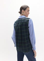 Lola Casademunt Striped Tartan Shirt Blue/Green