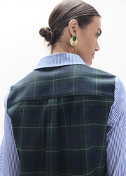 Lola Casademunt Striped Tartan Shirt Blue/Green