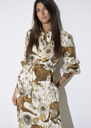 Lola Casademunt Shirt Dress Leopard/Floral Print