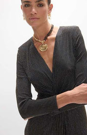 Lola Casademunt Long Shimmering Dress Black
