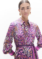 Lola Casademunt Shirt Dress Purple MLT Print