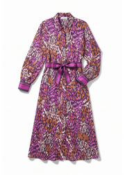 Lola Casademunt Shirt Dress Purple MLT Print