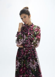 Lola Casademunt Georgette Floral Print Dress