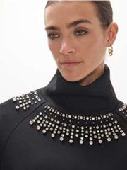 Lola Casademunt Dress With Rhinestone Detail Black