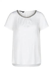 Marc Aurel T-Shirt With Chain Detail White