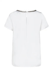 Marc Aurel T-Shirt With Chain Detail White