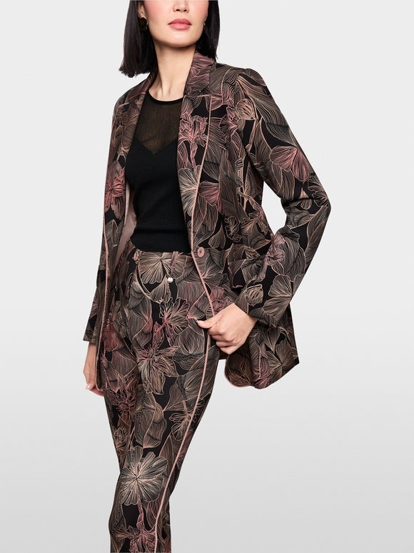 Marc Cain Blazer With Floral Print Black MLT