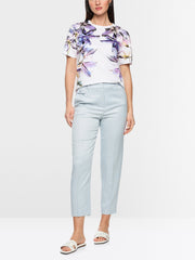 Marc Cain T-Shirt With Lily Print White