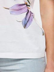 Marc Cain T-Shirt With Lily Print White