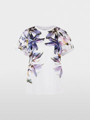 Marc Cain T-Shirt With Lily Print White