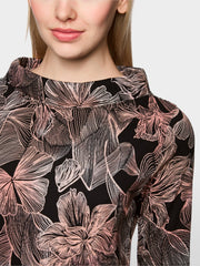 Marc Cain Top With Floral Print Black MLT