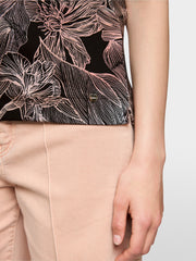 Marc Cain Top With Floral Print Black MLT