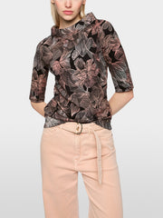 Marc Cain Top With Floral Print Black MLT