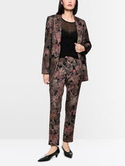 Marc Cain Sydney Pants With Floral Print Black MLT