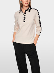 Marc Cain Polo Shirt With Animal Print Detail