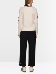 Marc Cain Polo Shirt With Animal Print Detail