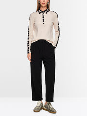 Marc Cain Polo Shirt With Animal Print Detail