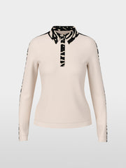 Marc Cain Polo Shirt With Animal Print Detail