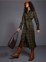 Marc Cain Dress Check Print Forest Night