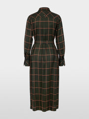 Marc Cain Dress Check Print Forest Night