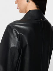 Marc Cain Black Cropped Leather Jacket