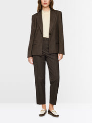 Marc Cain Blazer Herringbone Pattern Brown