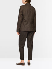 Marc Cain Blazer Herringbone Pattern Brown