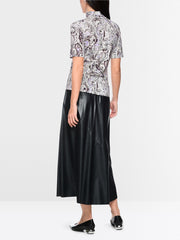 Marc Cain Cotton T-shirt With Stand Collar