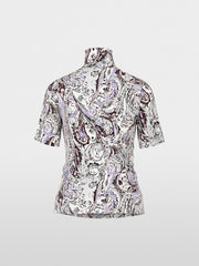 Marc Cain Cotton T-shirt With Stand Collar