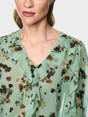 Marc Cain Blouse Floral Print Green