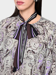 Marc Cain Bow Tie Printed Blouse