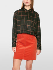 Marc Cain Blouse Check Print Forest Night