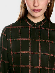 Marc Cain Blouse Check Print Forest Night